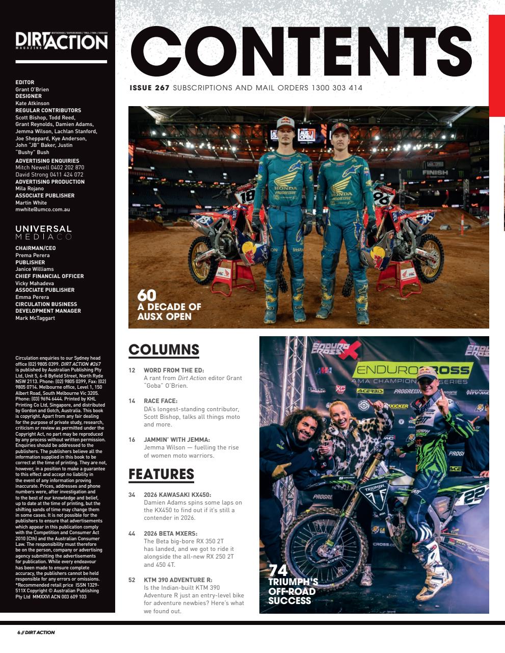 Dirt Action Preview Pages