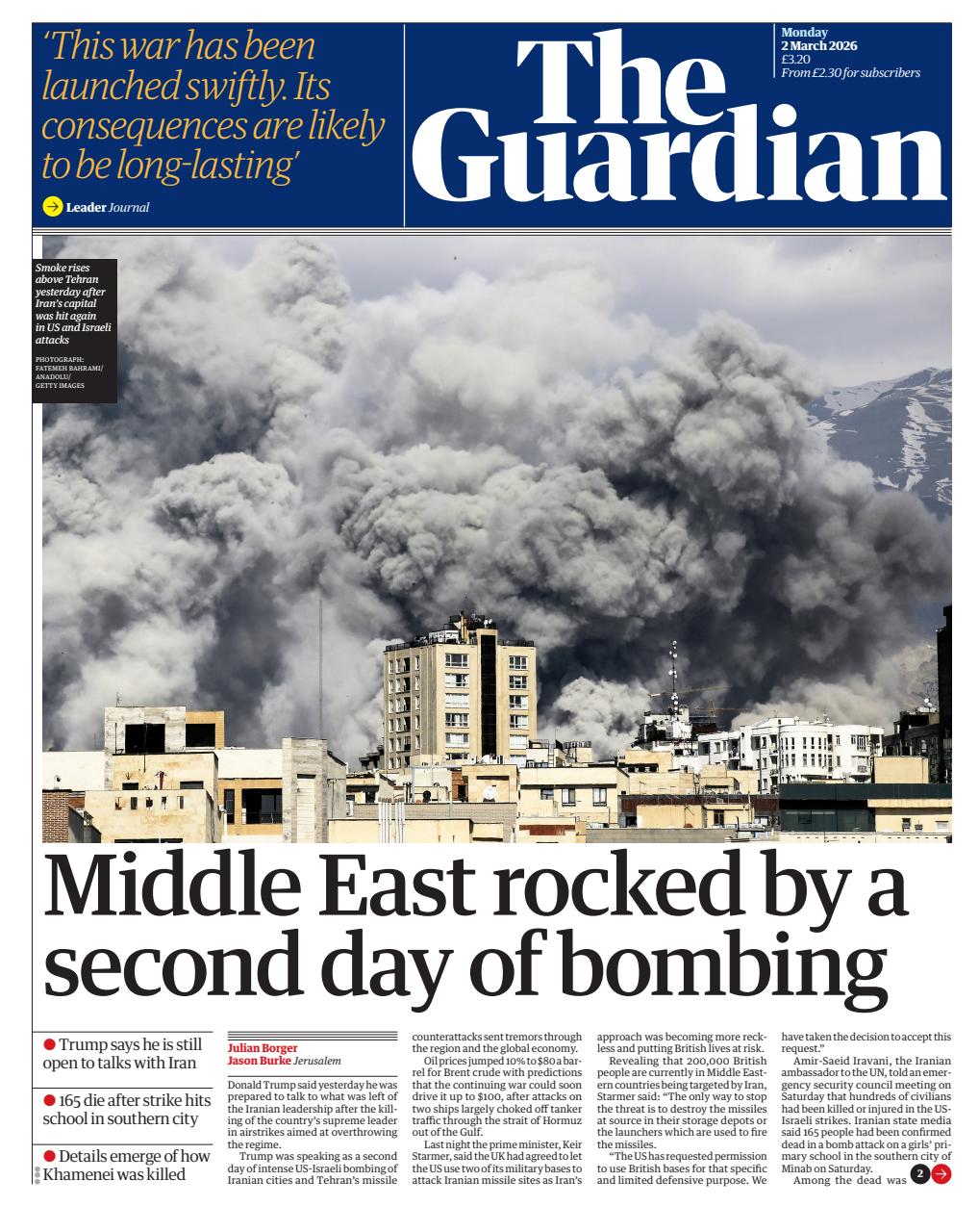 The Guardian Newspaper Preview Pages