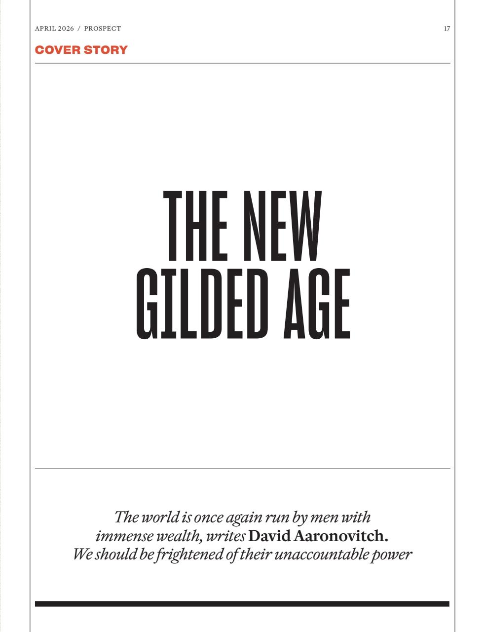 Prospect Magazine Preview Pages