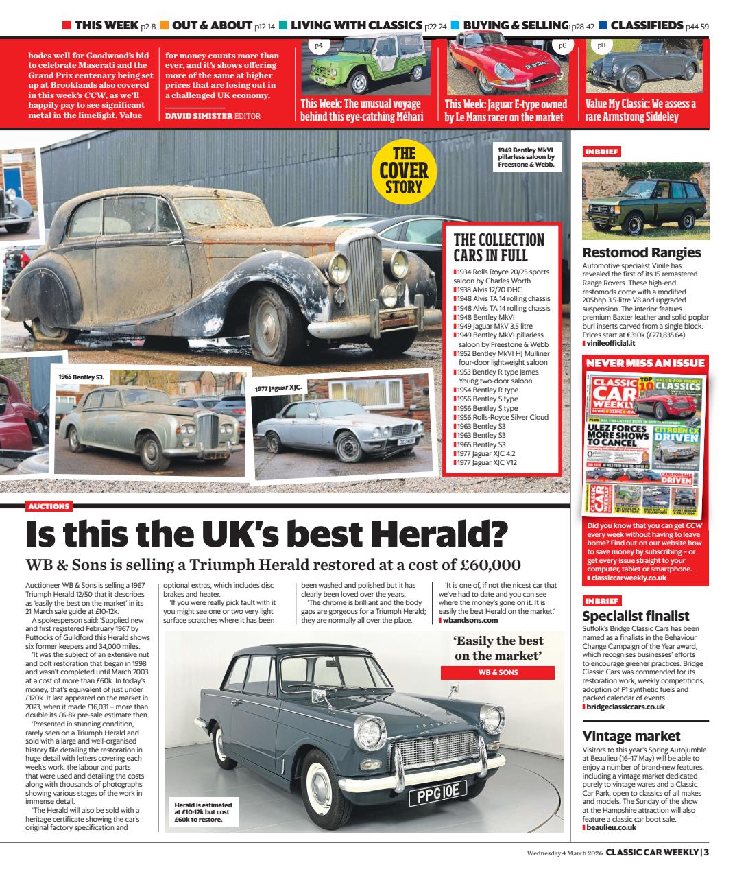 Classic Car Weekly Preview Pages