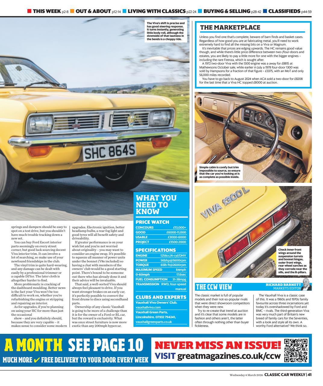 Classic Car Weekly Preview Pages