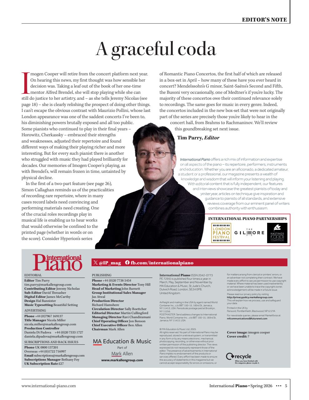 International Piano Preview Pages