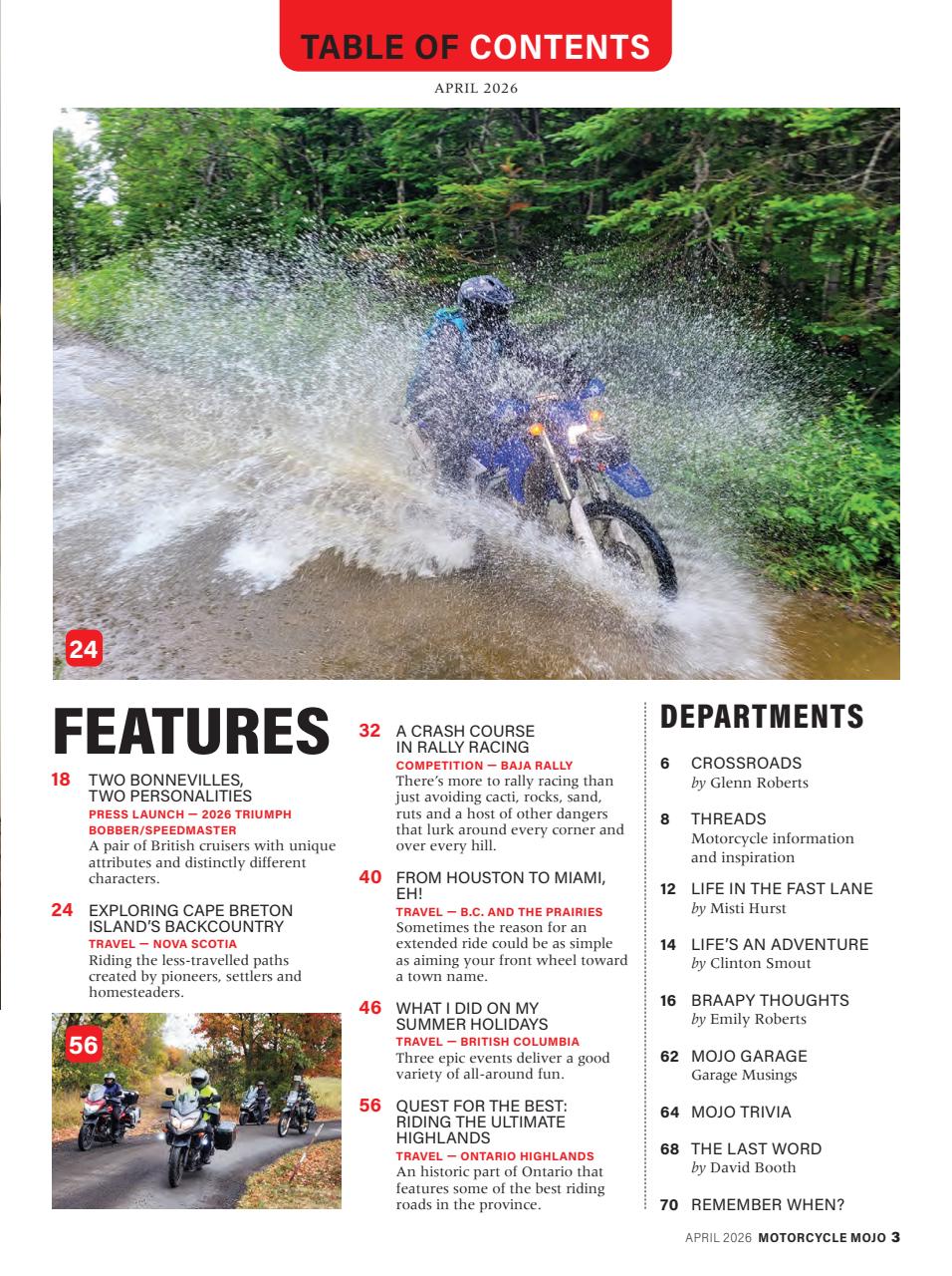 Motorcycle Mojo Preview Pages