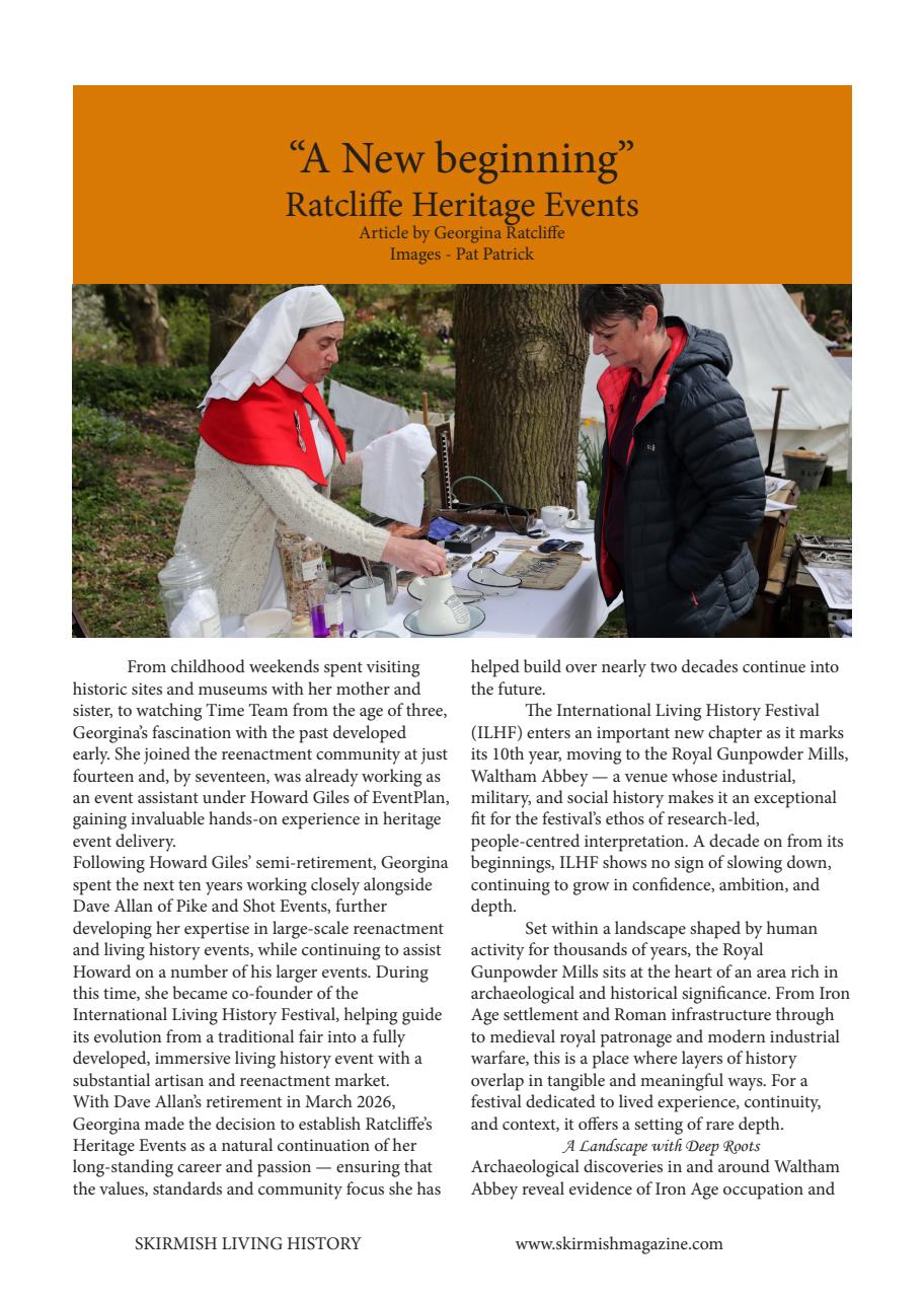 Skirmish Living History Preview Pages