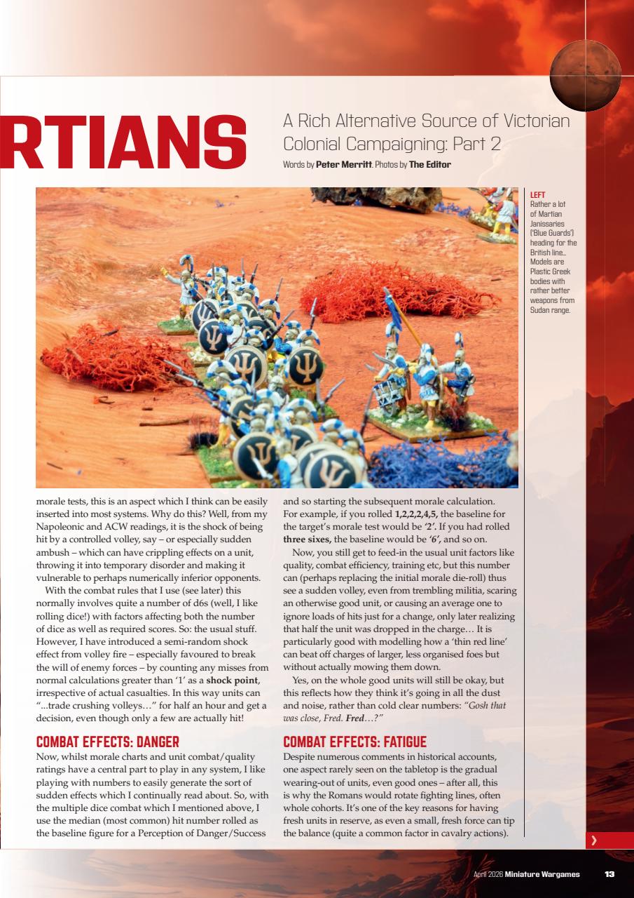 Miniature Wargames Preview Pages