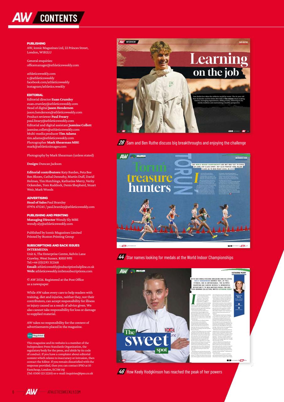 AW – Athletics Weekly Magazine Preview Pages
