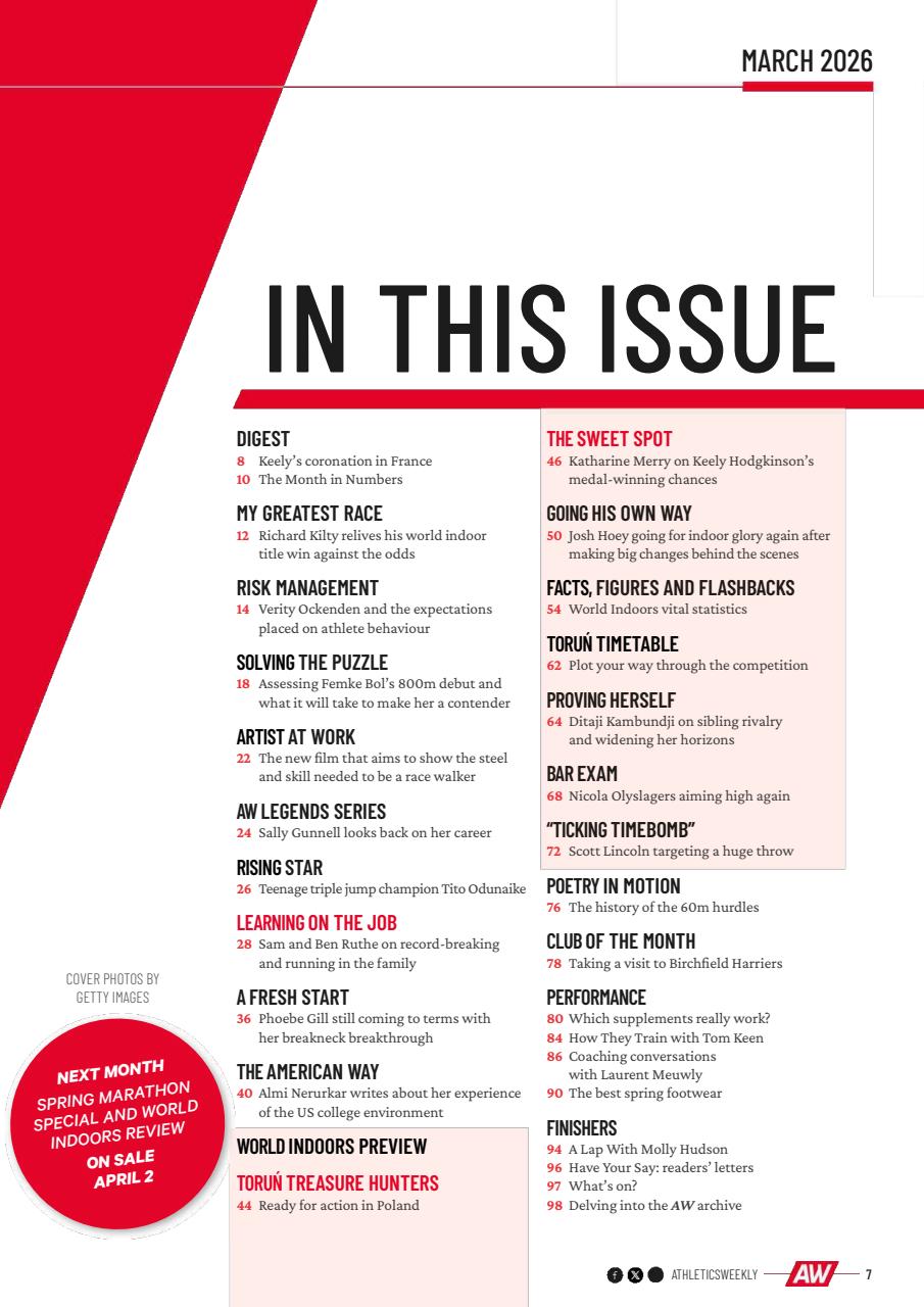 AW – Athletics Weekly Magazine Preview Pages