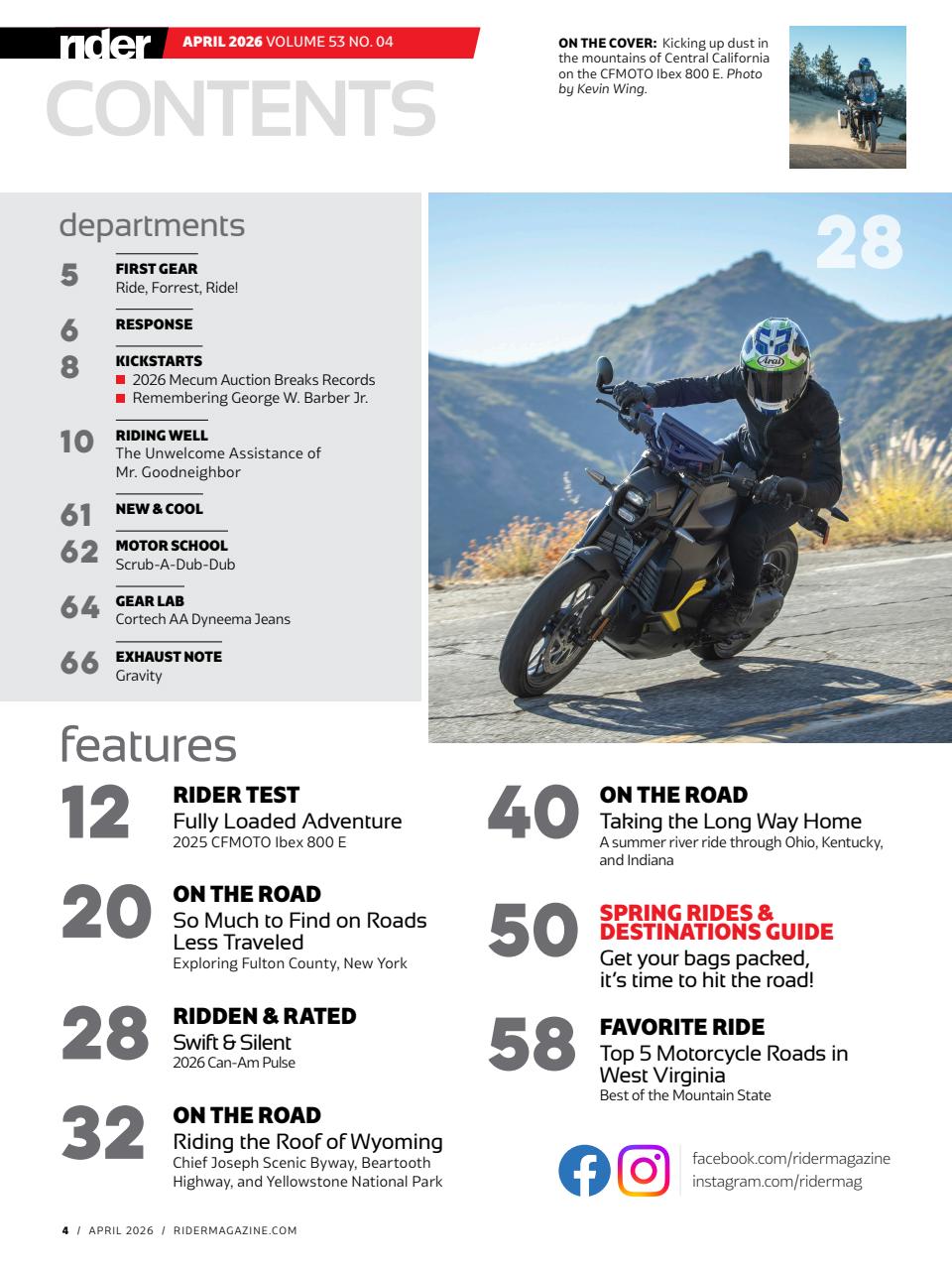 Rider Magazine Preview Pages