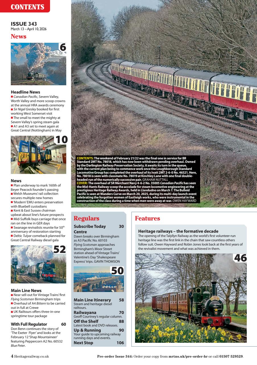 Heritage Railway Preview Pages