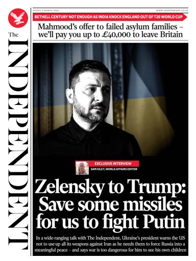 The Independent Daily Edition Newspaper issue 