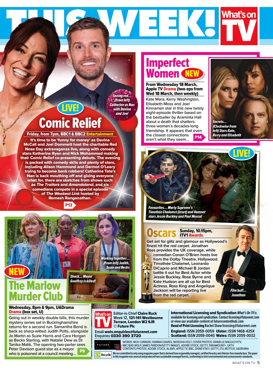What's on TV Preview Pages