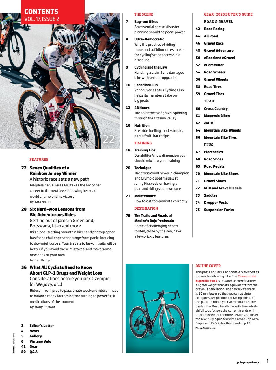 Canadian Cycling Magazine Preview Pages