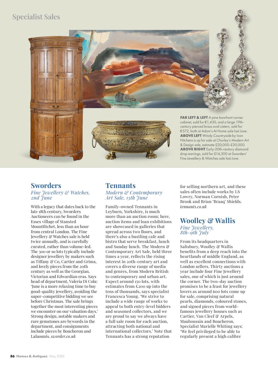 Homes & Antiques Magazine Preview Pages