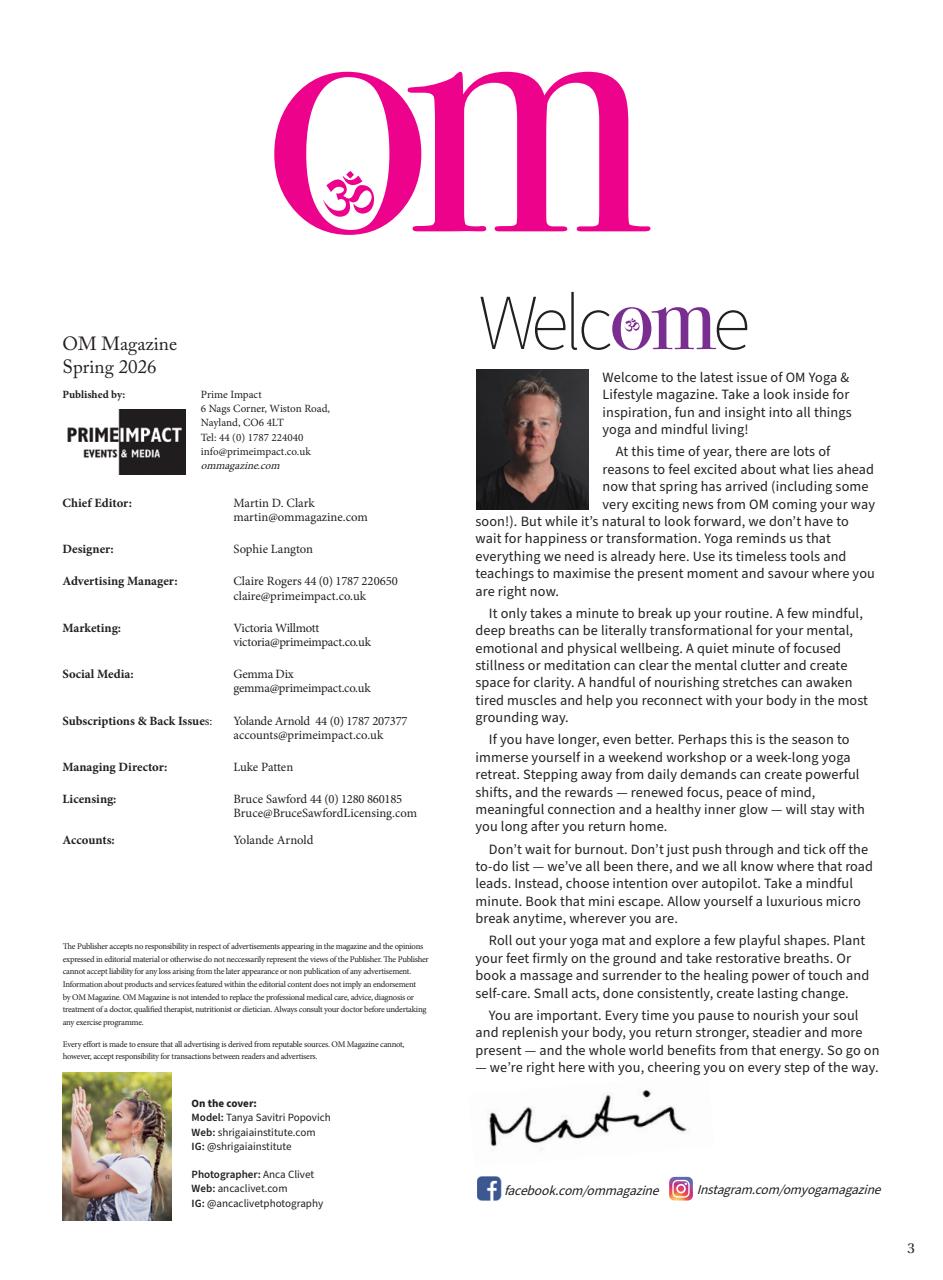 OM Yoga Magazine Preview Pages