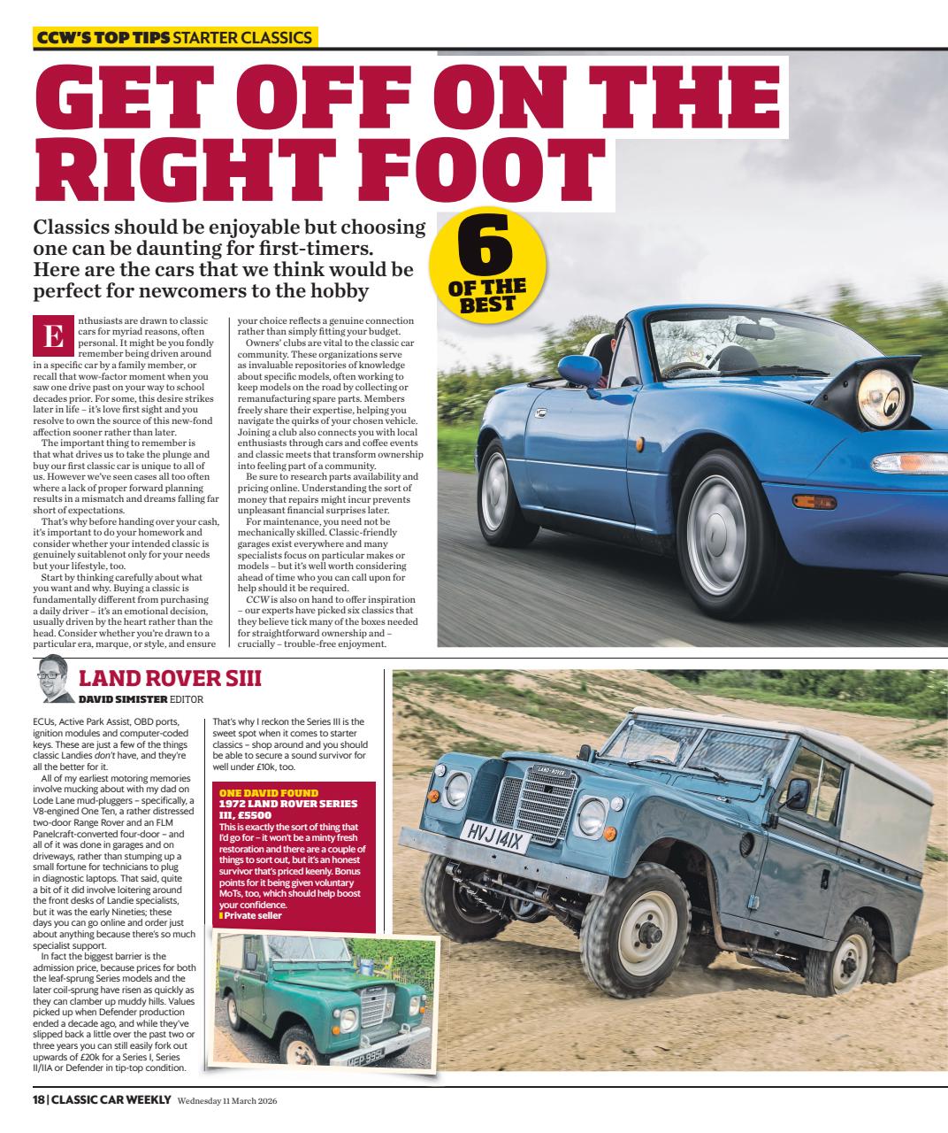 Classic Car Weekly Preview Pages