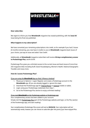 Wrestletalk Magazine issue 