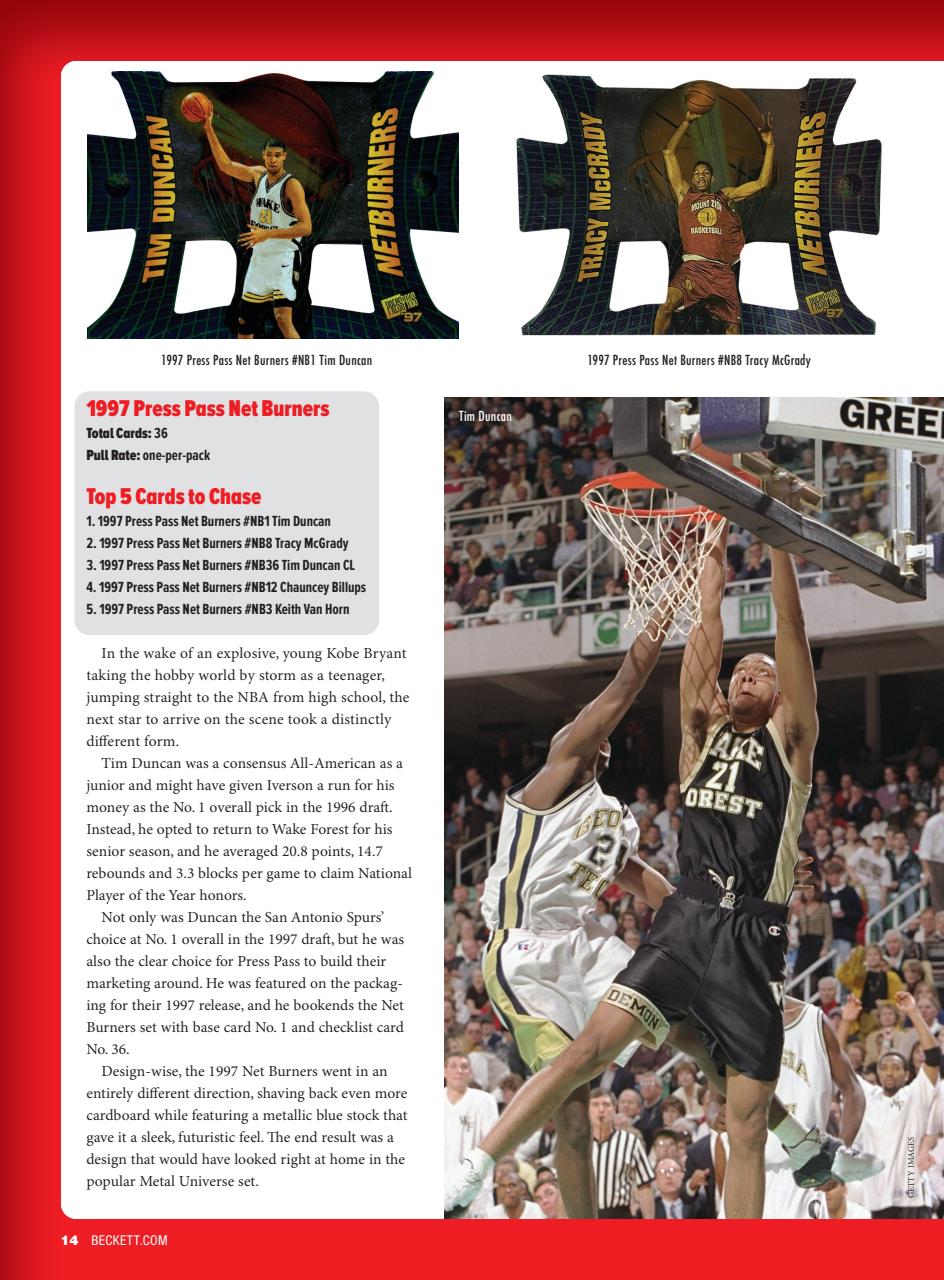 Beckett Basketball Magazine Preview Pages