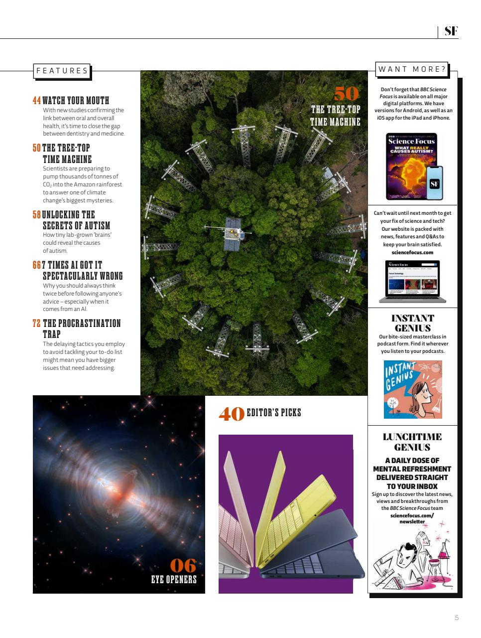 BBC Science Focus Magazine Preview Pages