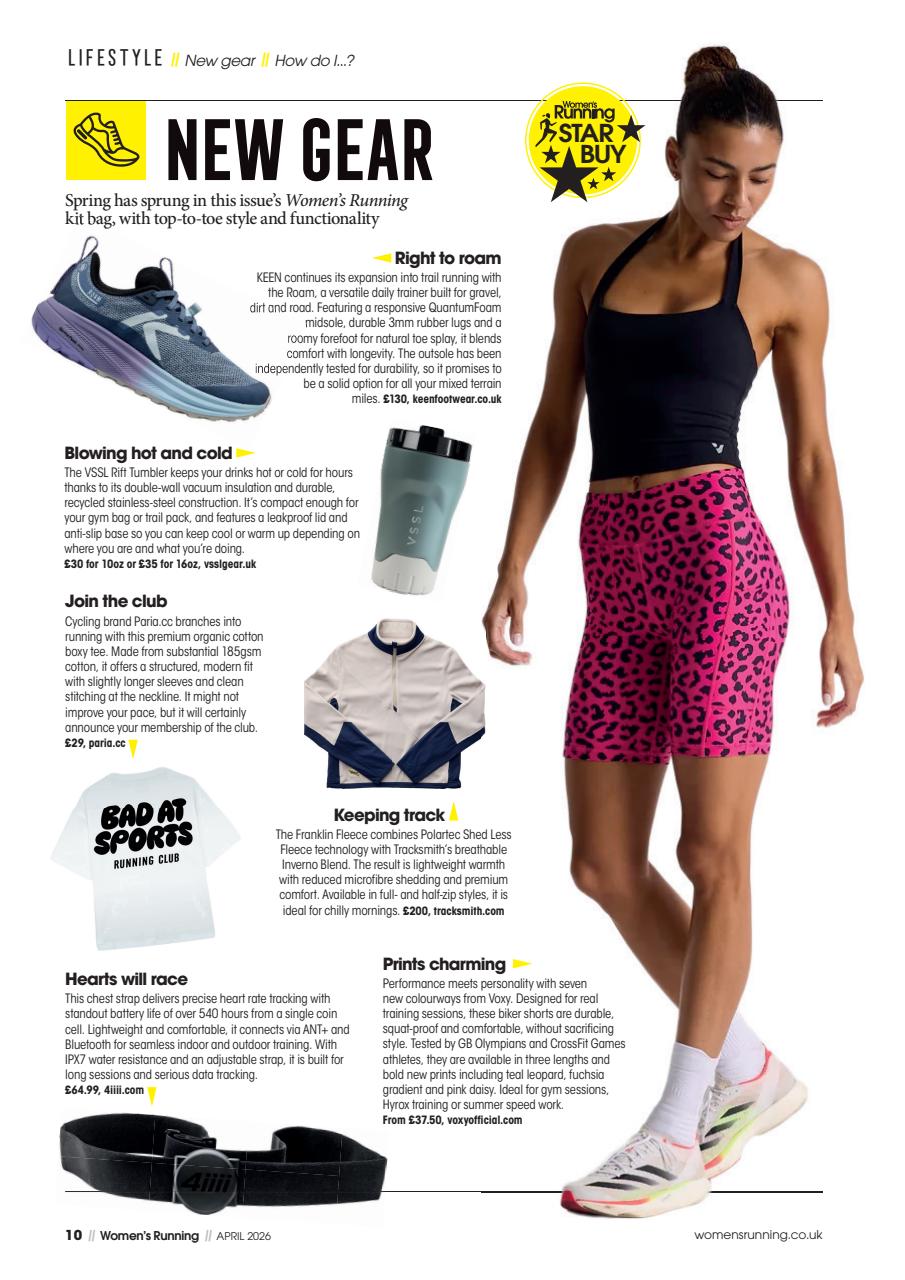 Women’s Running Preview Pages