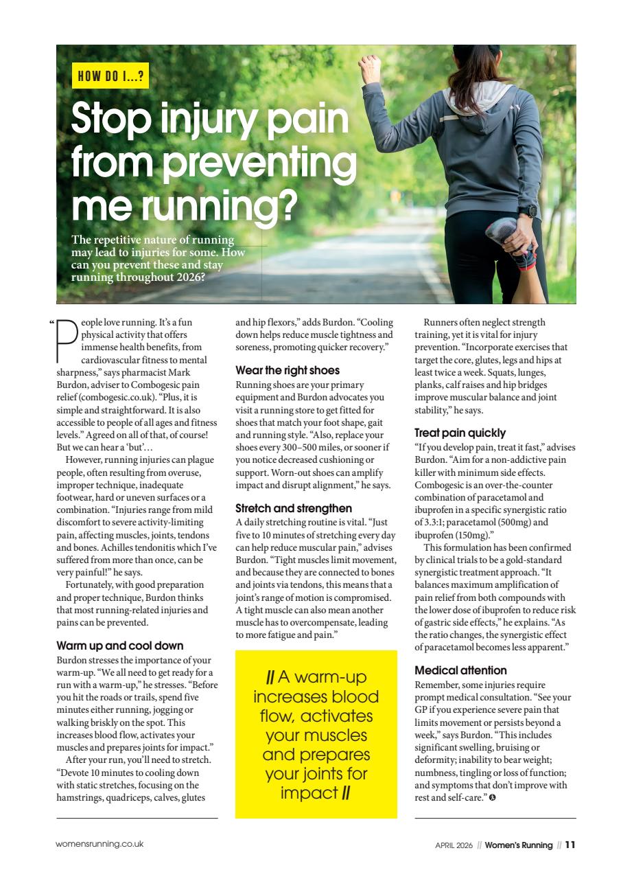 Women’s Running Preview Pages