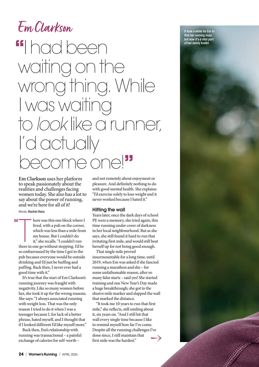 Women’s Running Preview Pages