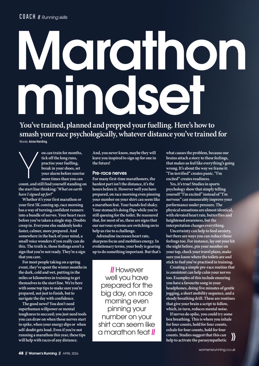 Women’s Running Preview Pages