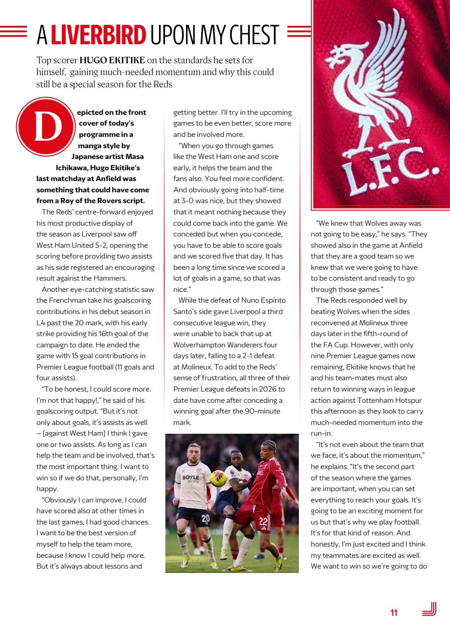 Liverpool FC Programmes Preview Pages
