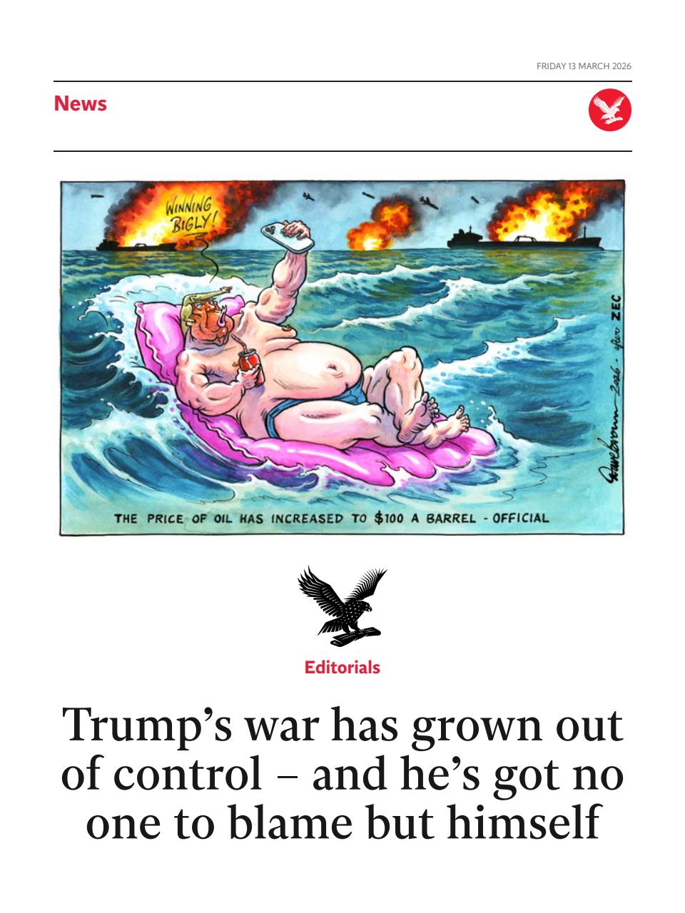 The Independent Daily Edition Newspaper Preview Pages