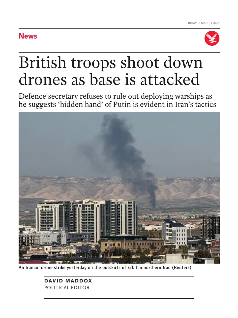 The Independent Daily Edition Newspaper Preview Pages