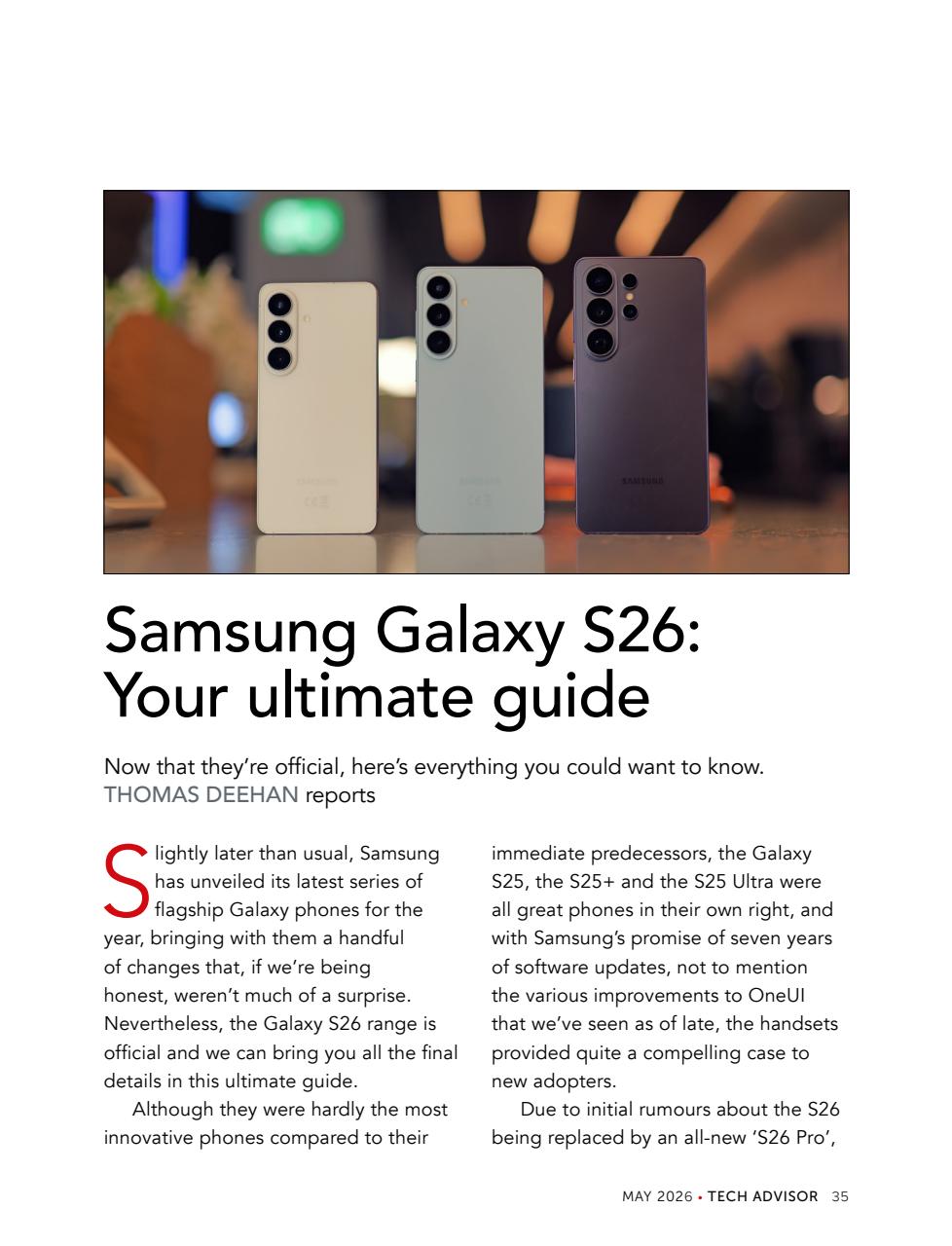 Tech Advisor Preview Pages