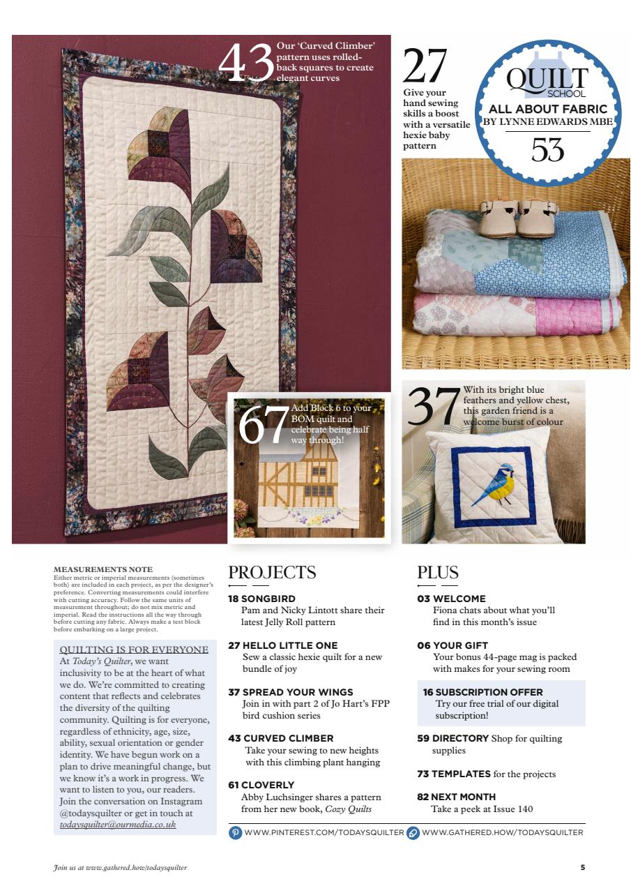 Today’s Quilter Preview Pages