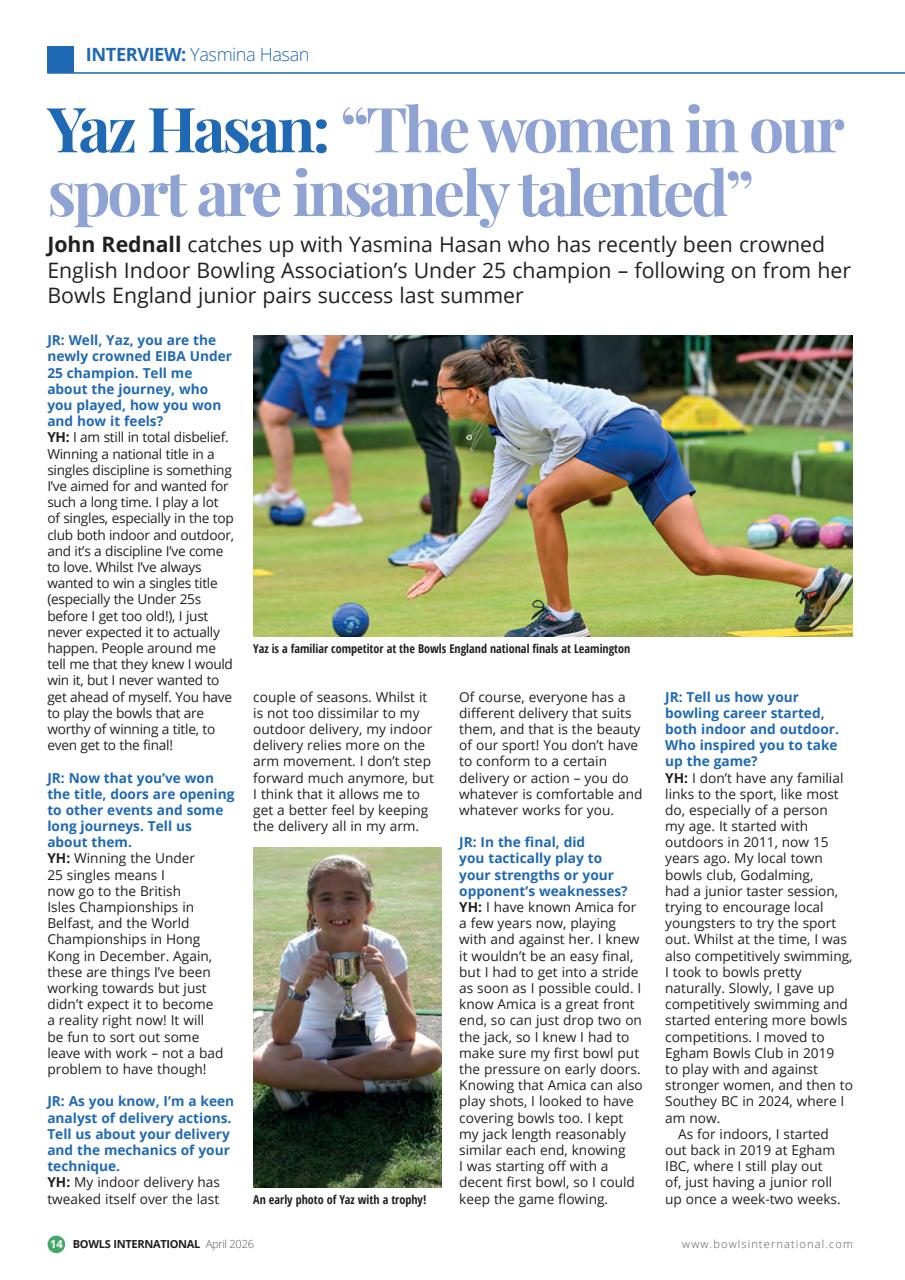 Bowls International Preview Pages