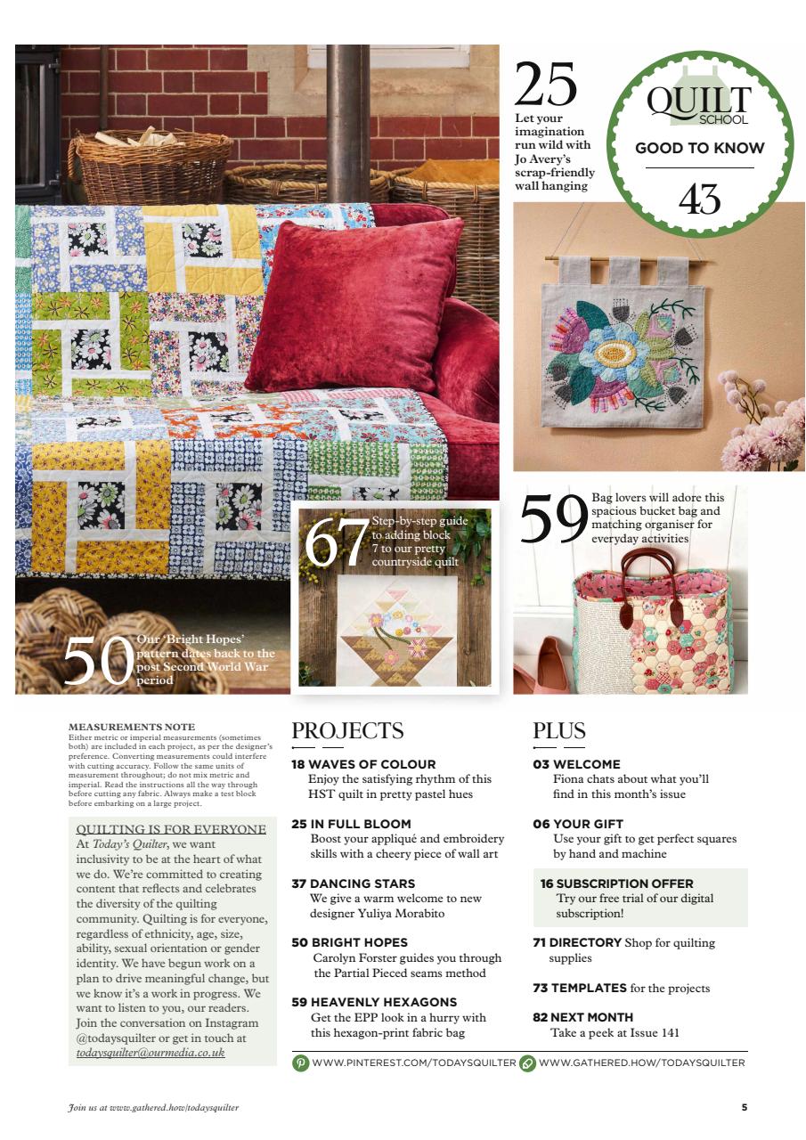 Today’s Quilter Preview Pages
