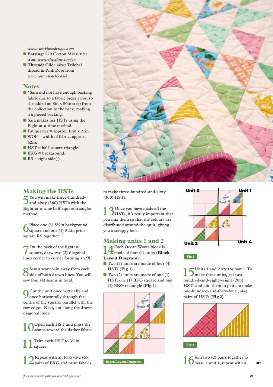Today’s Quilter Preview Pages