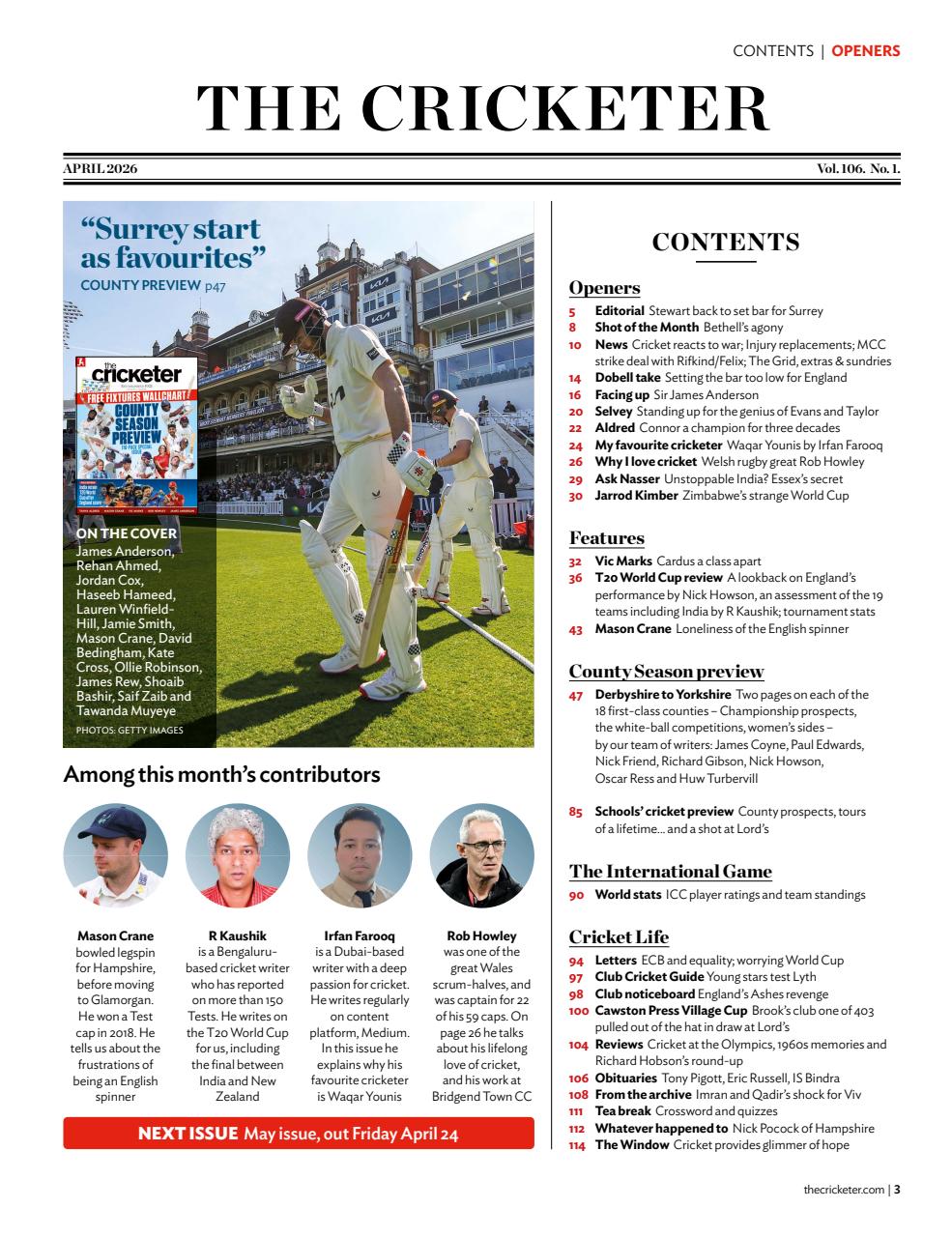 The Cricketer Magazine Preview Pages