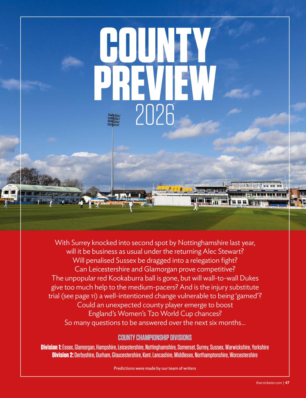 The Cricketer Magazine Preview Pages