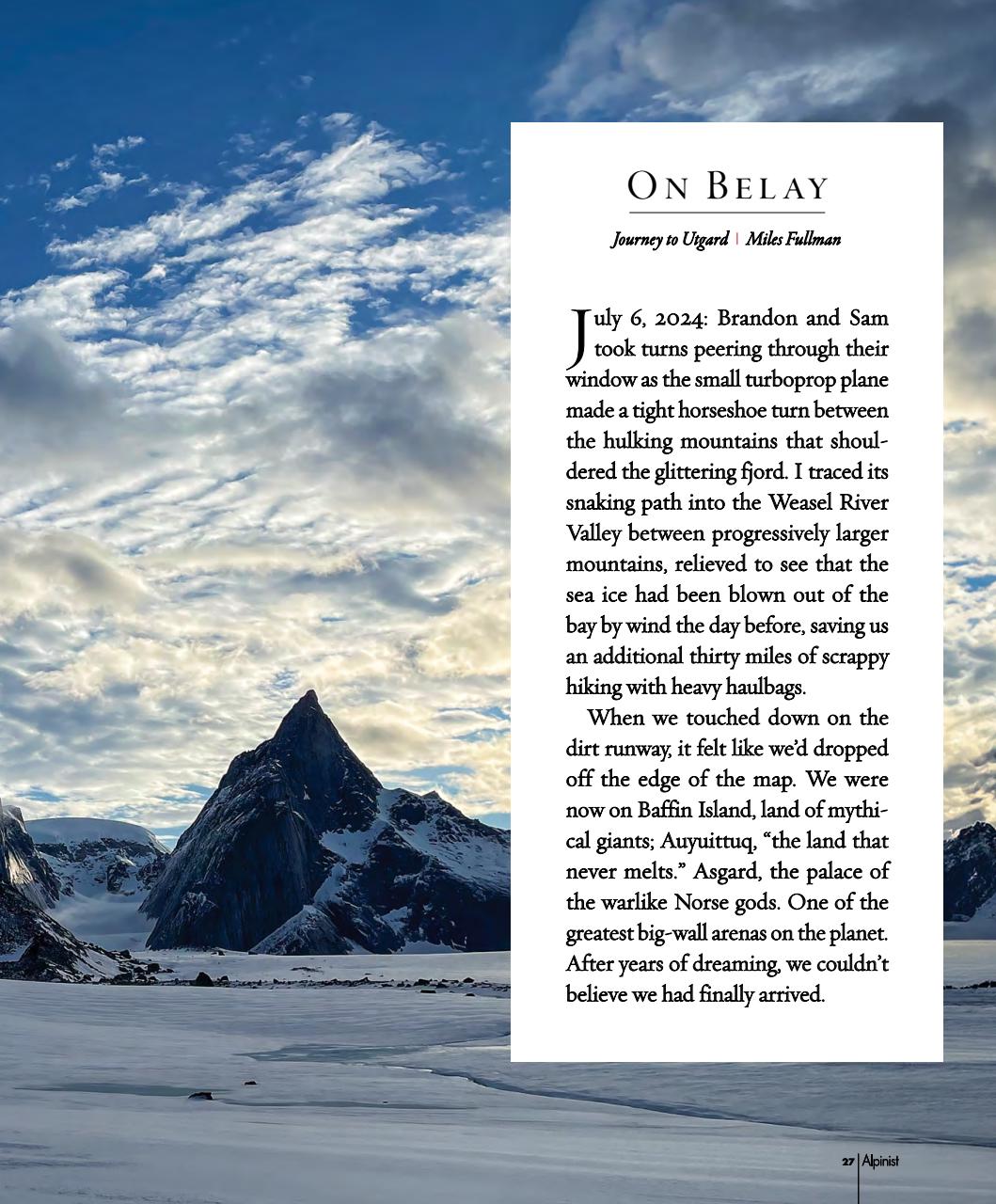 Alpinist Preview Pages