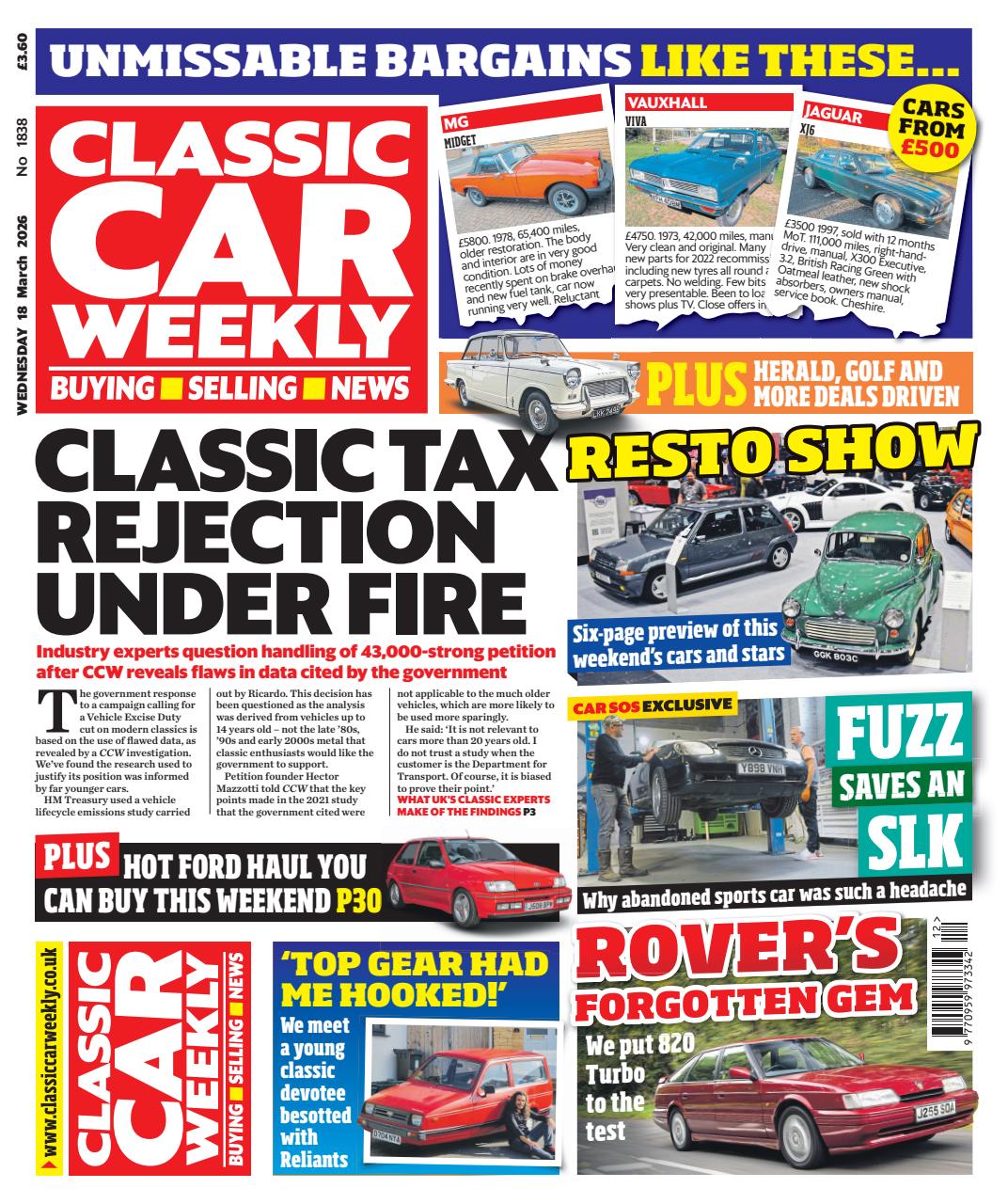 Classic Car Weekly Preview Pages