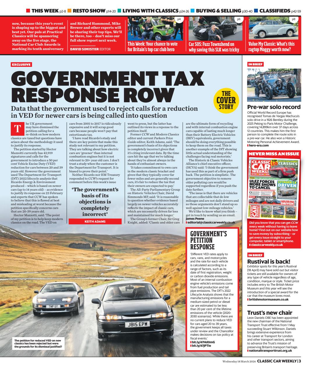 Classic Car Weekly Preview Pages