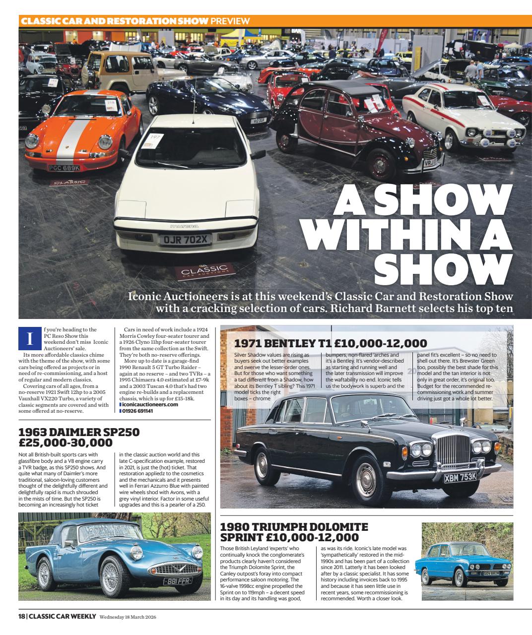 Classic Car Weekly Preview Pages