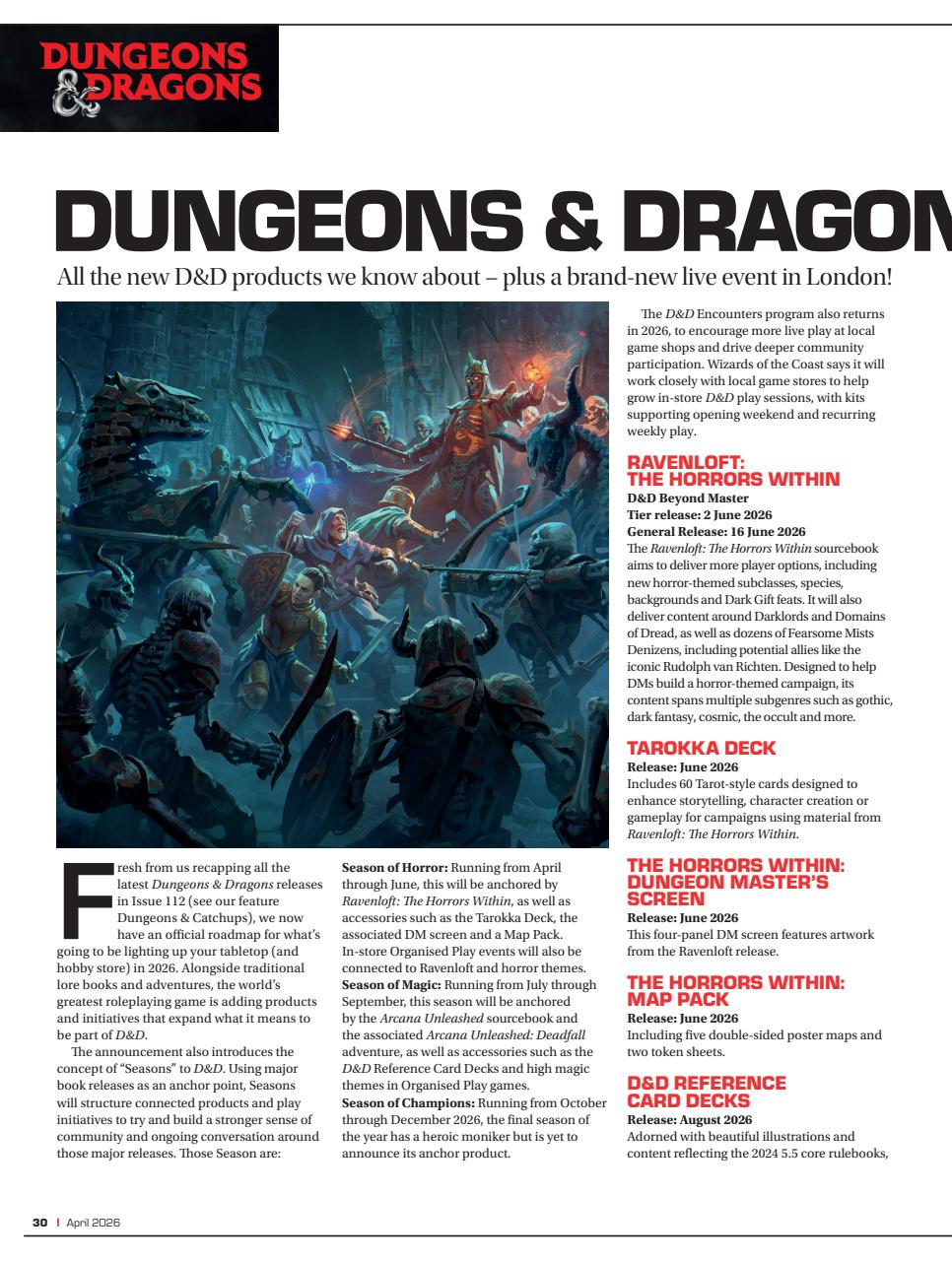 Tabletop Gaming Preview Pages