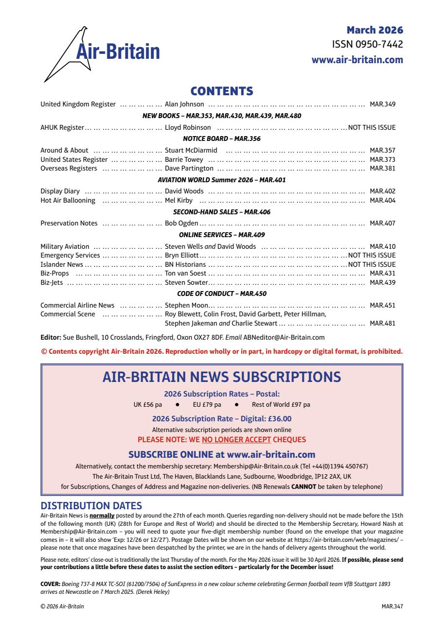 Air Britain News Preview Pages