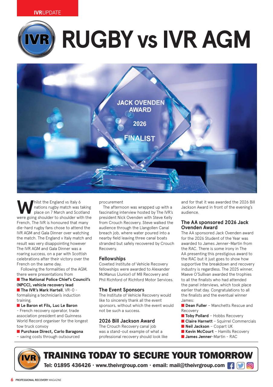 Professional Recovery Magazine Preview Pages