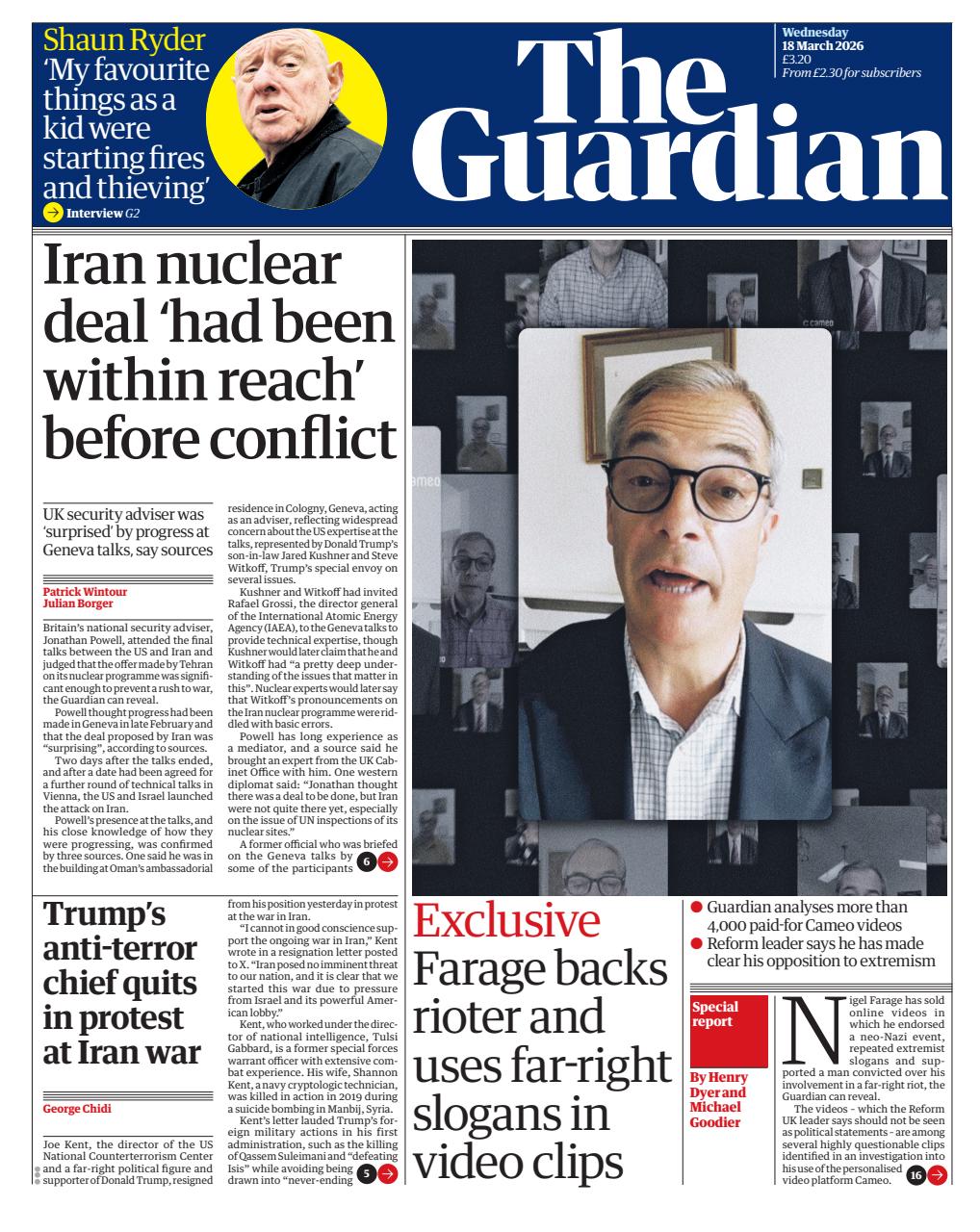 The Guardian Newspaper Preview Pages