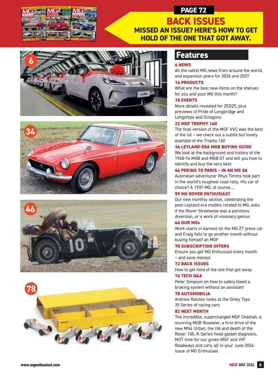 MG Enthusiast Preview Pages