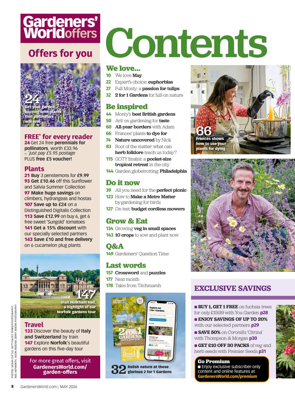 BBC Gardeners’ World Magazine Preview Pages