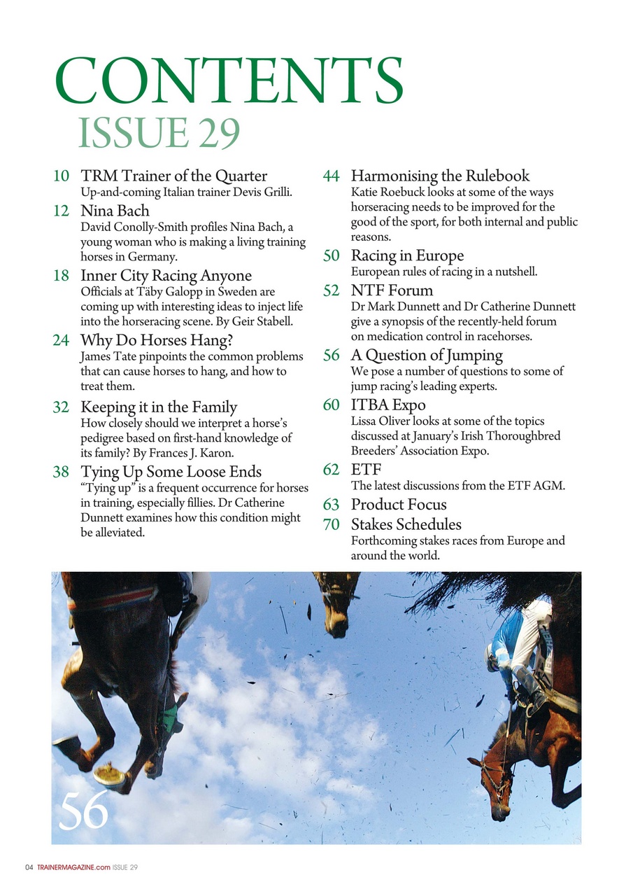 European Trainer Magazine - horse racing Preview Pages