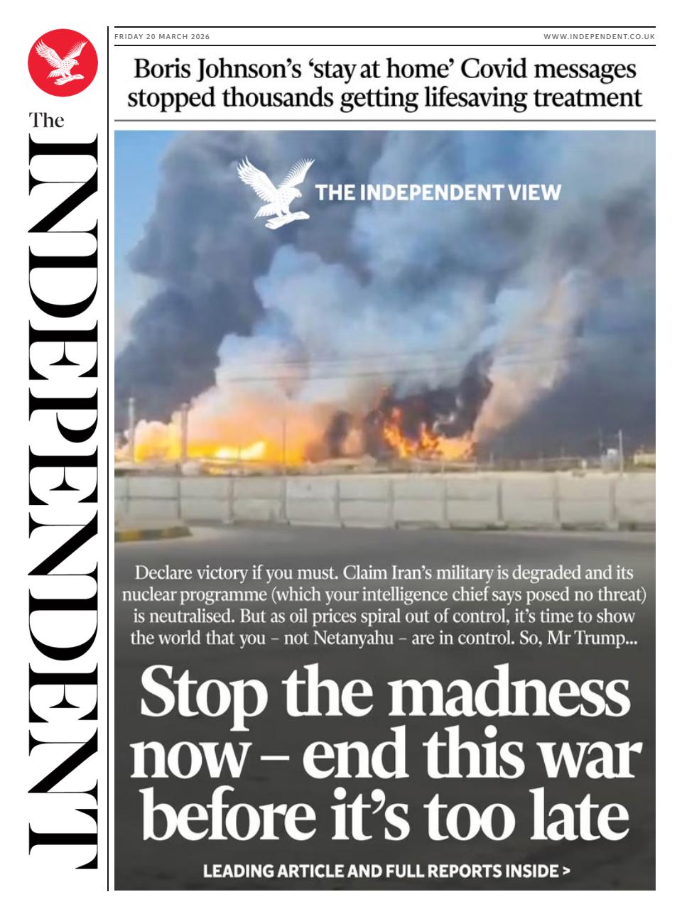 The Independent Daily Edition Newspaper Preview Pages