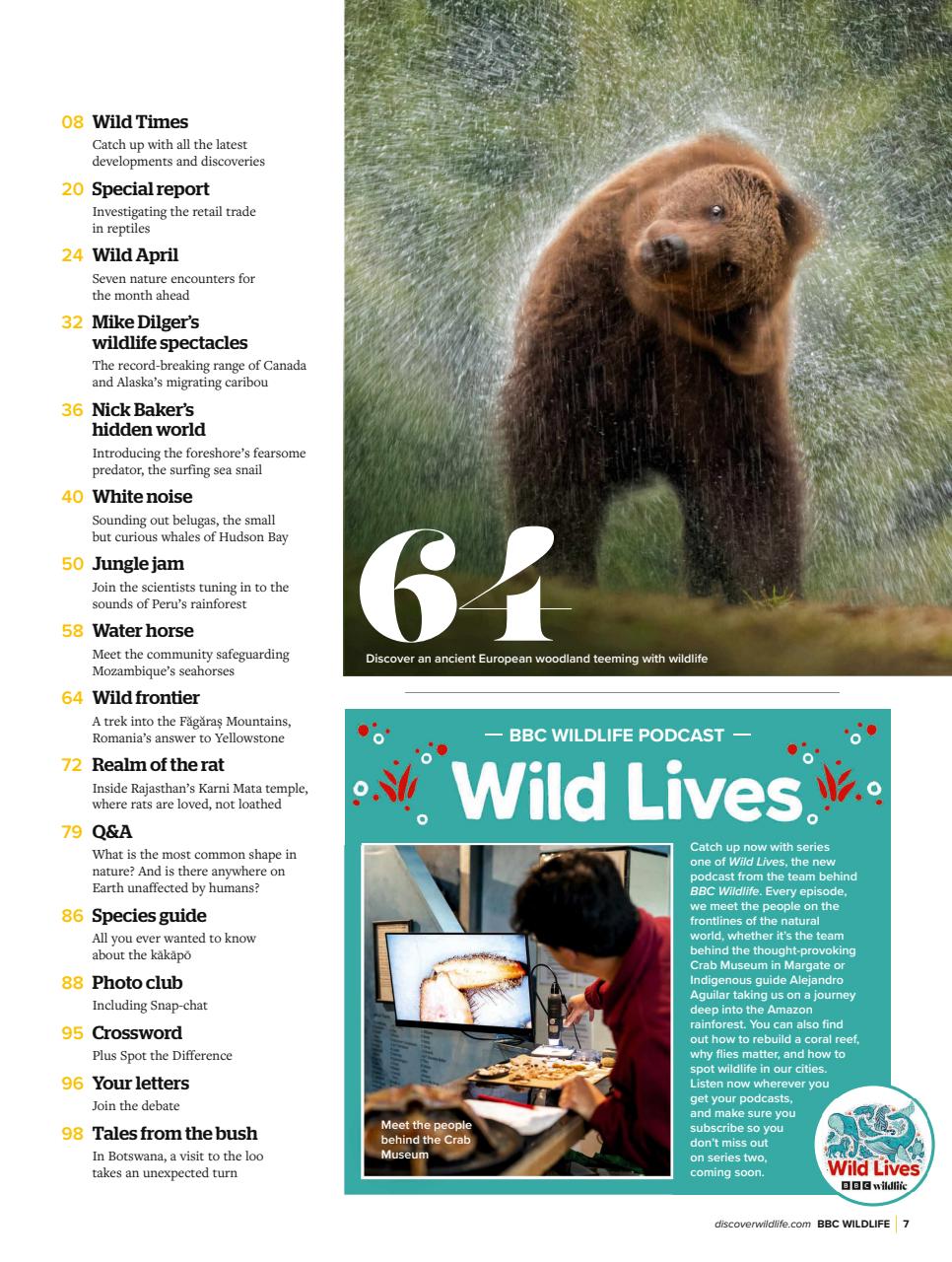 BBC Wildlife Magazine Preview Pages