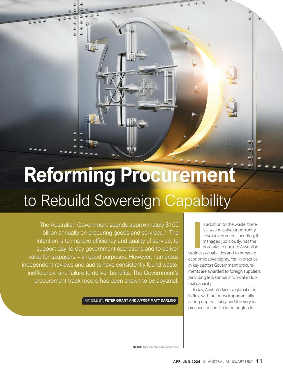 AQ: Australian Quarterly Preview Pages